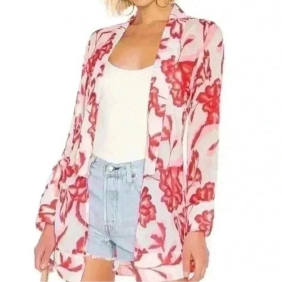 House of Harlow 1960 Sweaters - House of Harlow 1960 x Revolve Yuliana Bed
Kimono White and Red